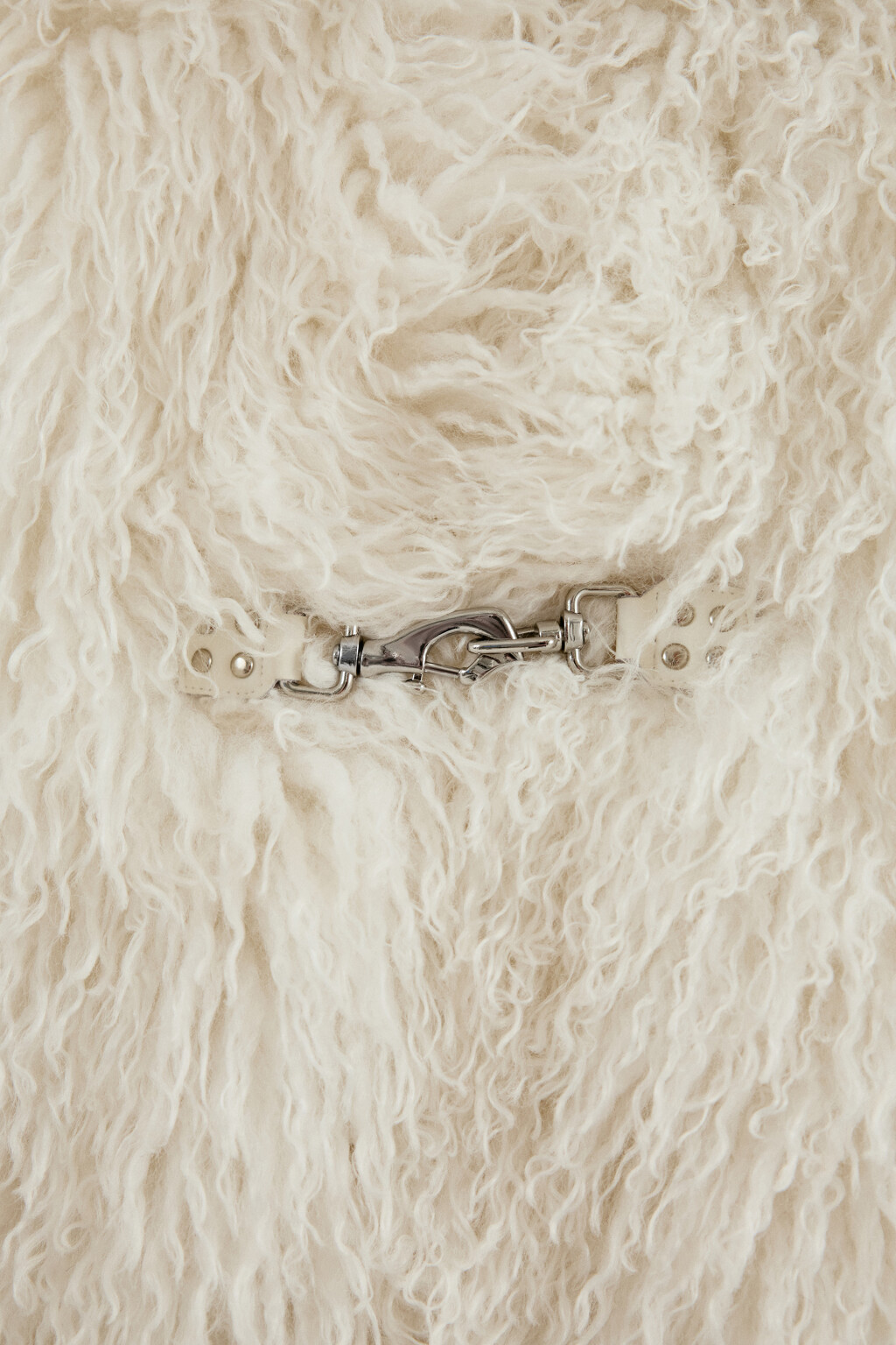 Шуба короткая с длинным ворсом - цвет молочный - 7