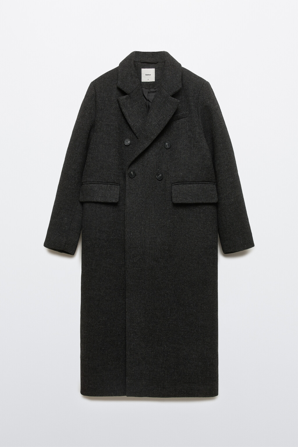 Пальто драповое с подкладкой - цвет серый - 12