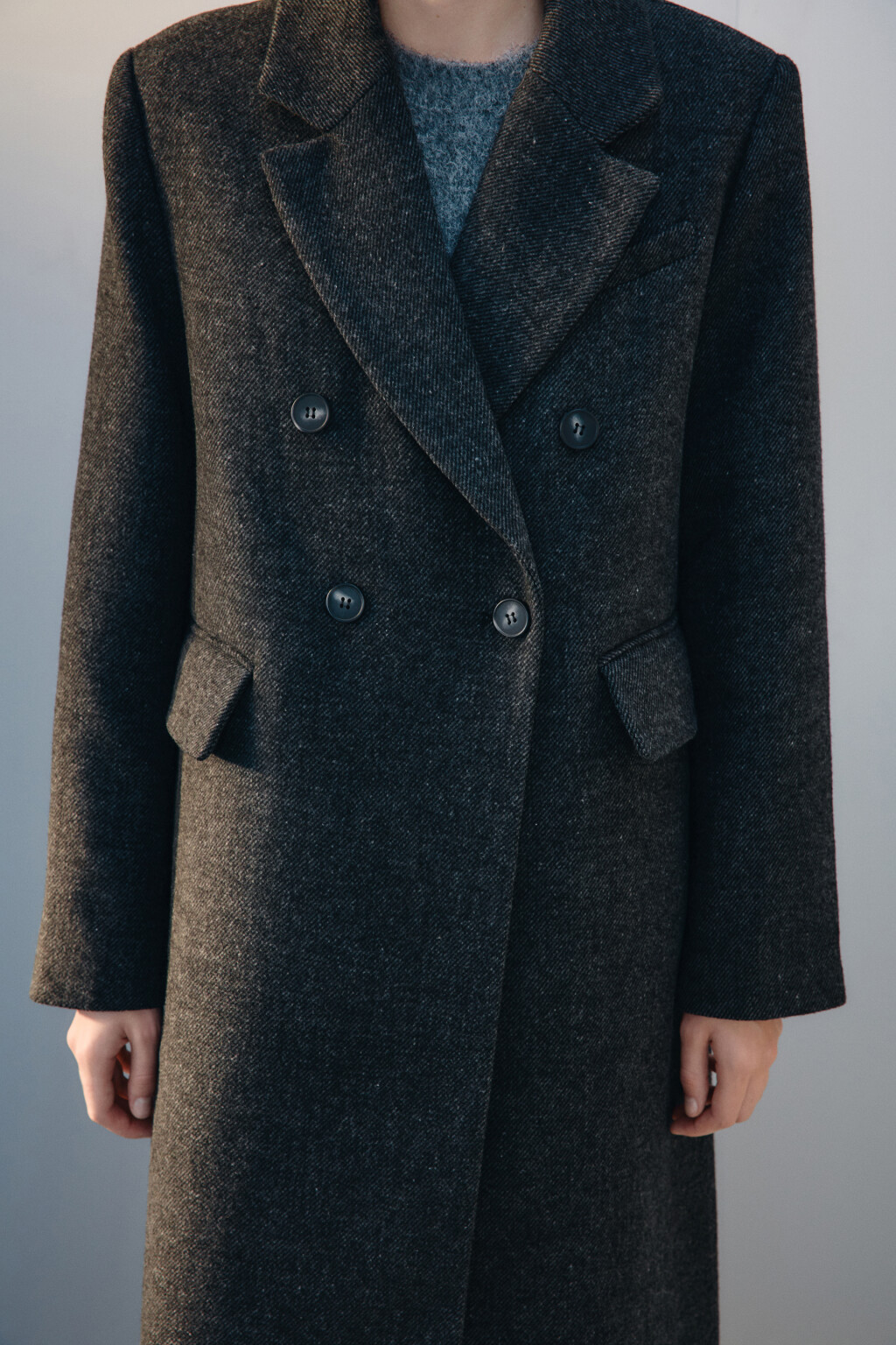 Пальто драповое с подкладкой - цвет серый - 5