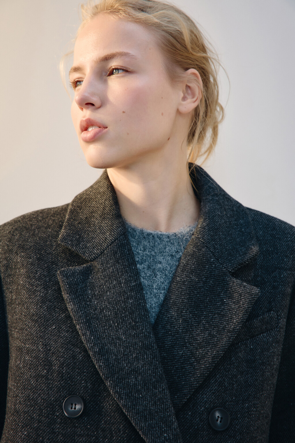 Пальто драповое с подкладкой - цвет серый - 6