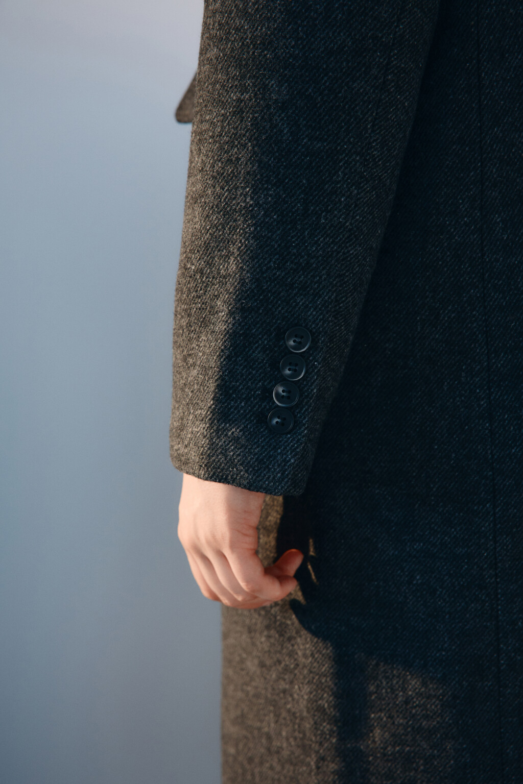 Пальто драповое с подкладкой - цвет серый - 6