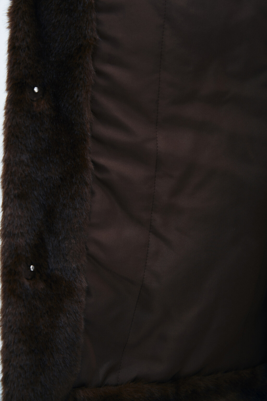 Шуба короткая с норковой фактурой - цвет коричневый - 7