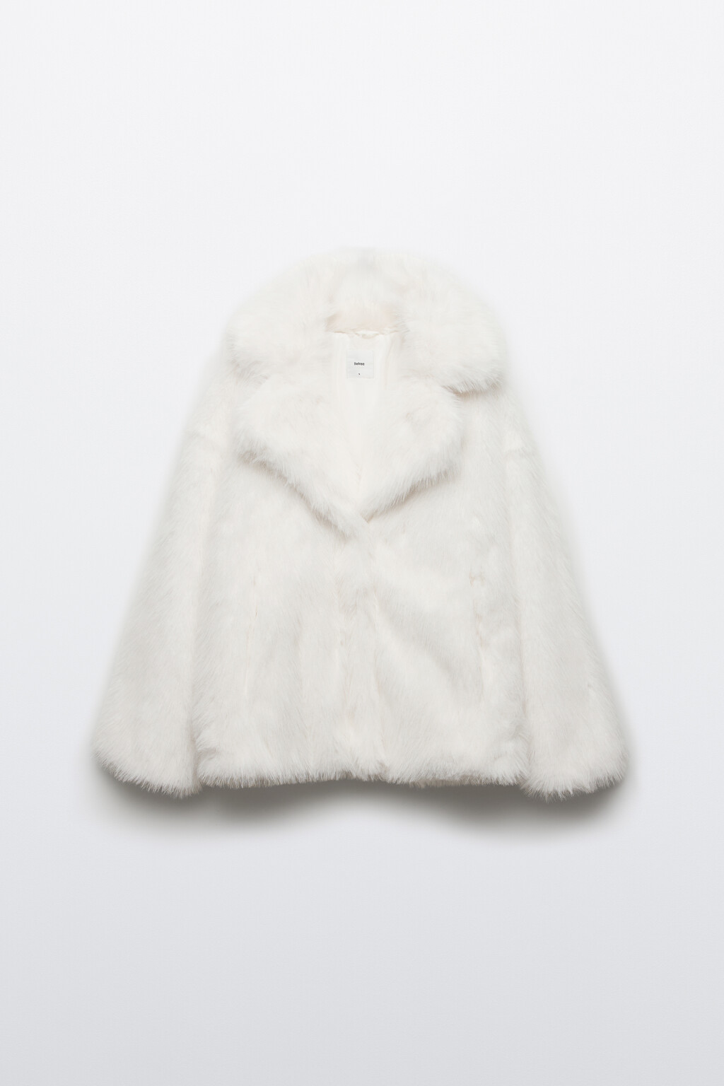 Шуба короткая из искусственного меха - цвет белый - 10