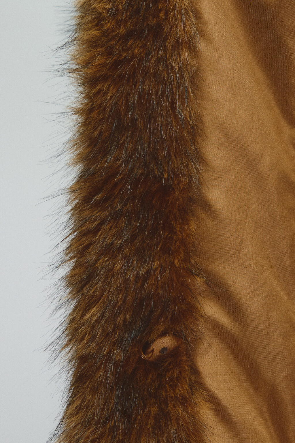 Шуба короткая с длинным ворсом - цвет коричневый - 8