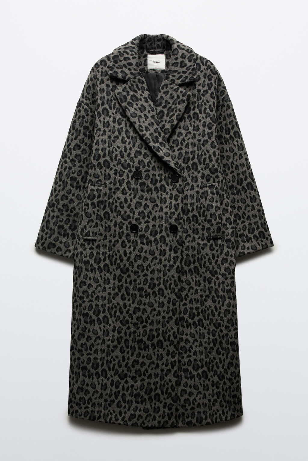Пальто драповое с леопардовым принтом - цвет мультиколор - 9