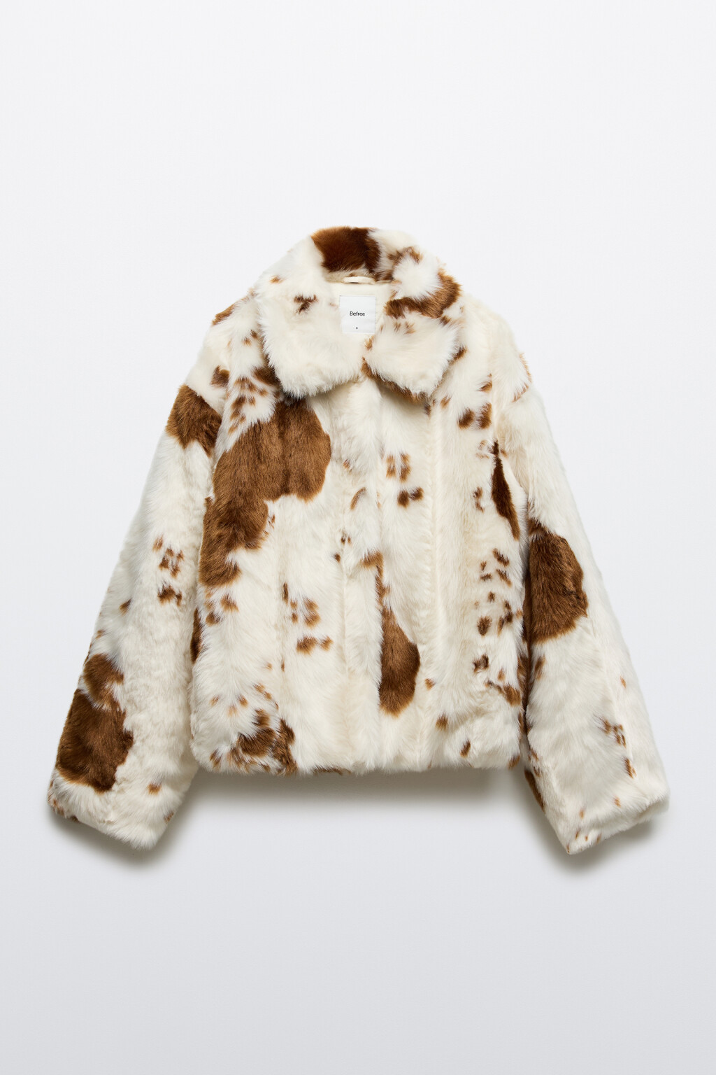 Куртка из меха с коровьим принтом - цвет мультиколор - 9