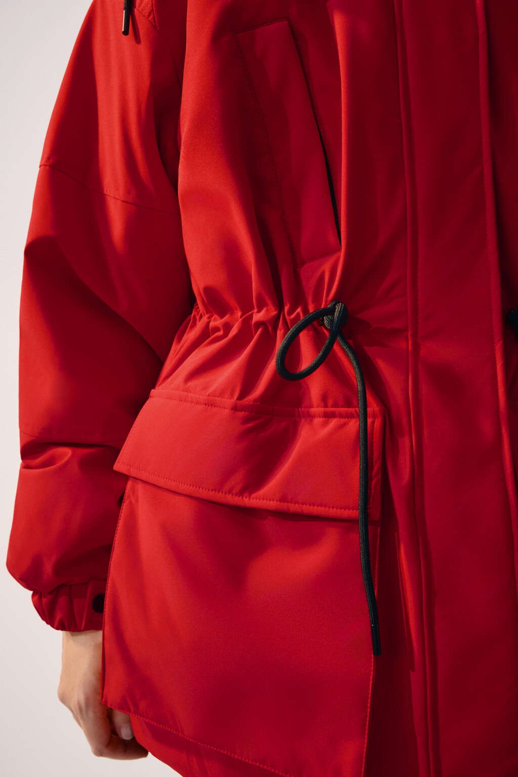 Куртка-парка горнолыжная с капюшоном - цвет красный - 7