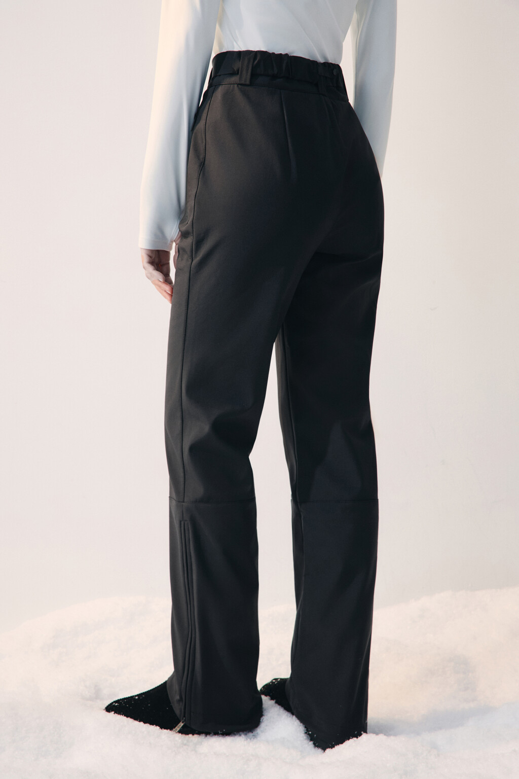 Брюки клеш горнолыжные утепленные - цвет черный - 3