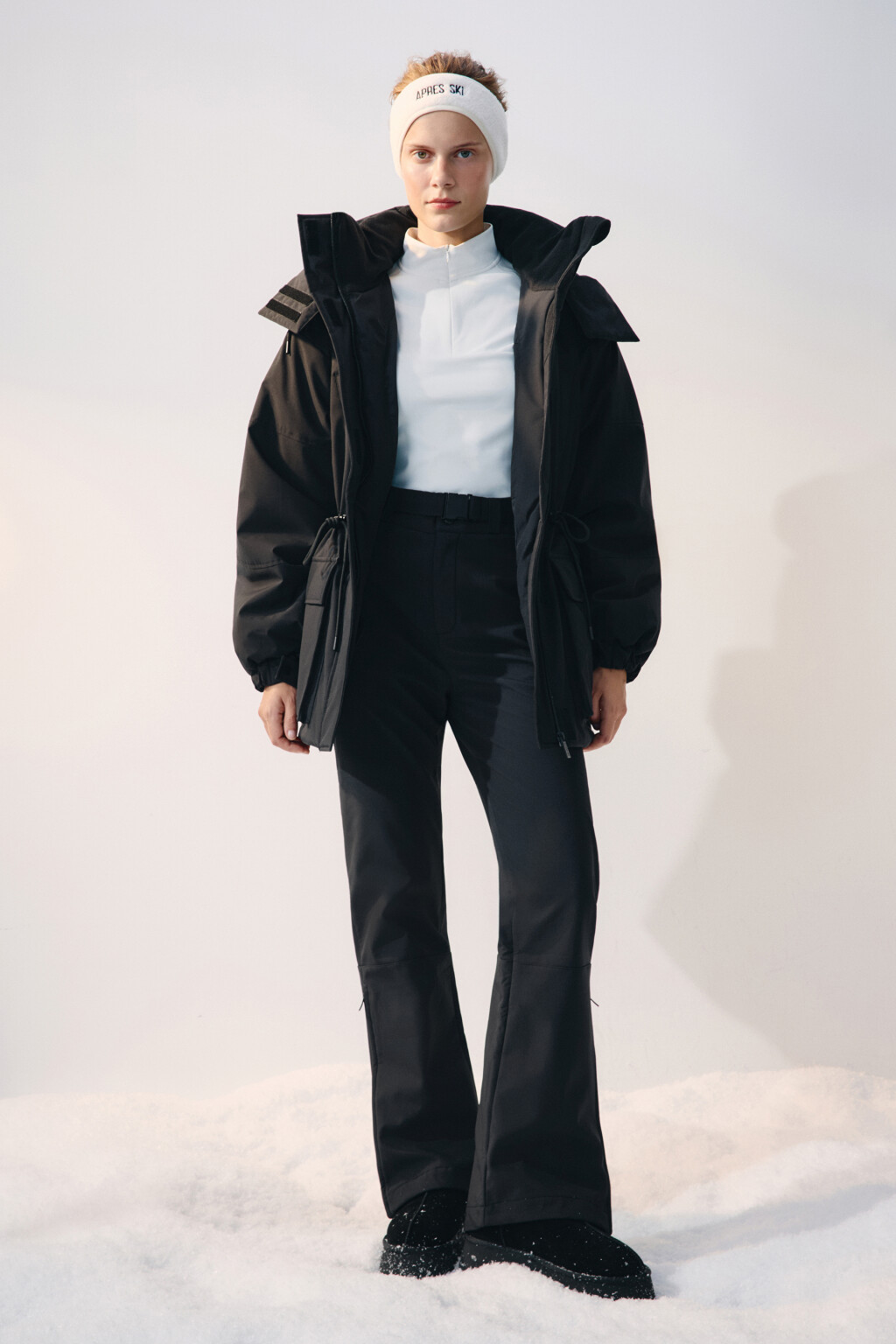 Брюки клеш горнолыжные утепленные - цвет черный - 4