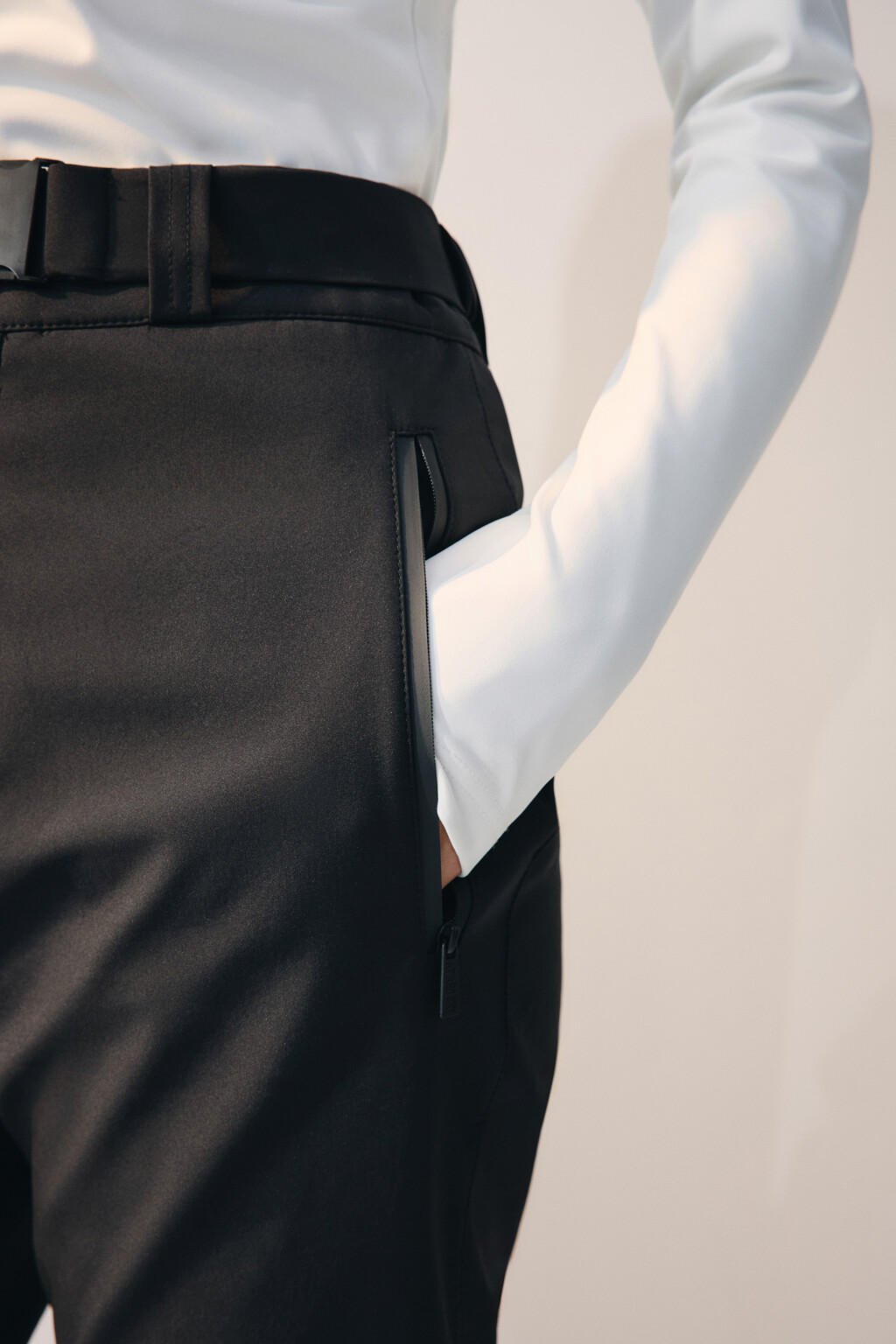 Брюки клеш горнолыжные утепленные - цвет черный - 6