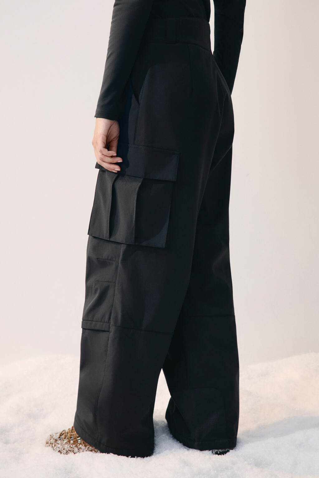 Брюки горнолыжные утепленные - цвет черный - 4