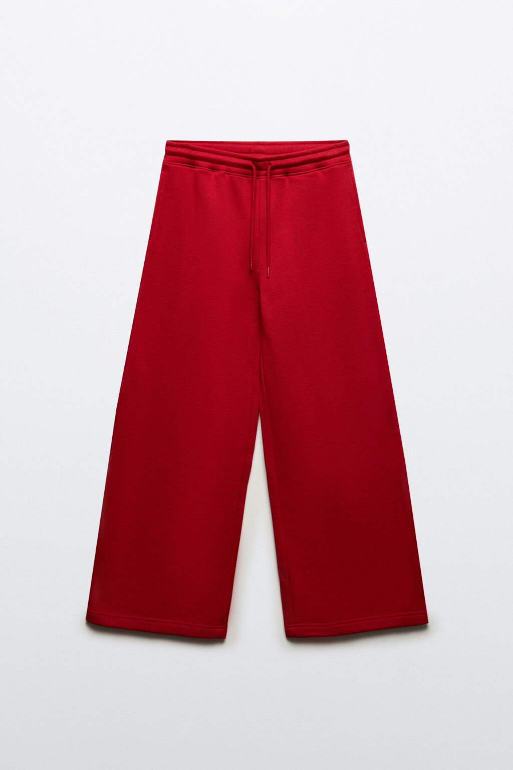 Брюки спортивные из футера с начесом - цвет красный - 7