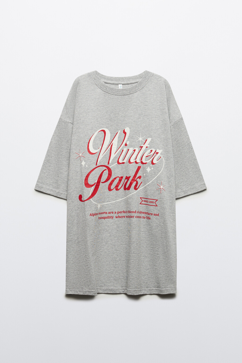 Футболка oversize спортивная с принтом - цвет серый - 8