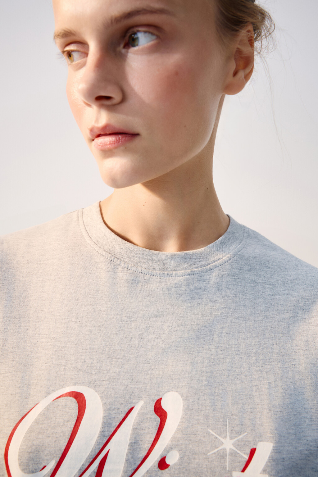 Футболка oversize спортивная с принтом - цвет серый - 6