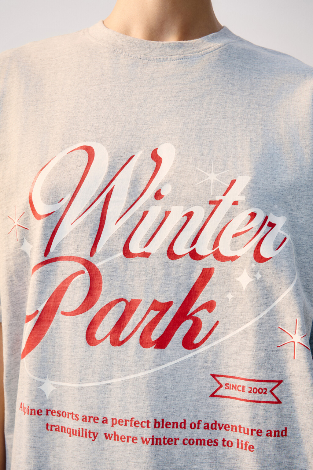 Футболка oversize спортивная с принтом - цвет серый - 7