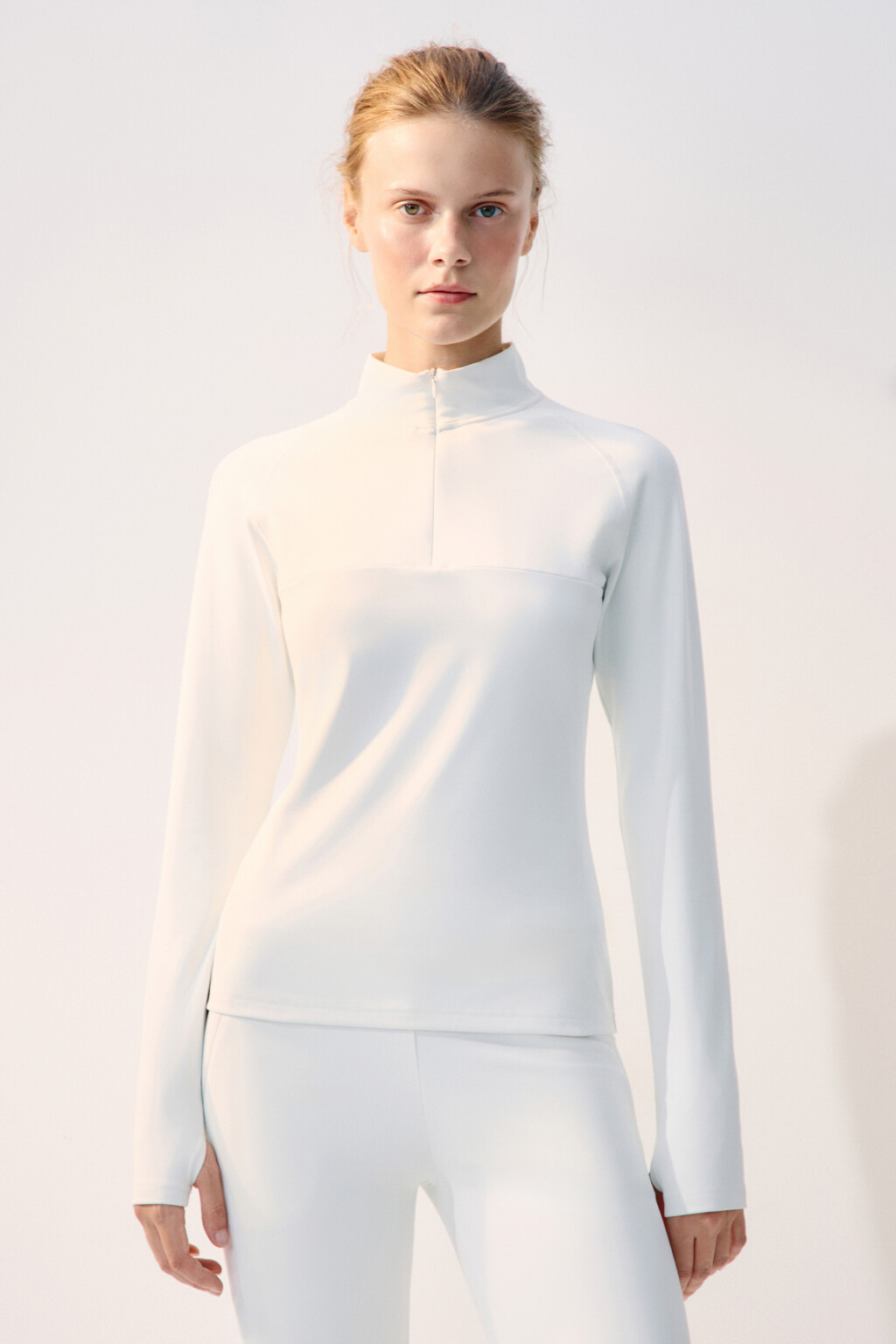 Лонгслив спортивный утепленный - цвет ванильный - 3