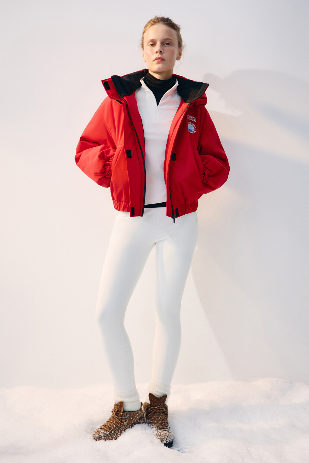 Лонгслив спортивный утепленный - цвет ванильный - 5