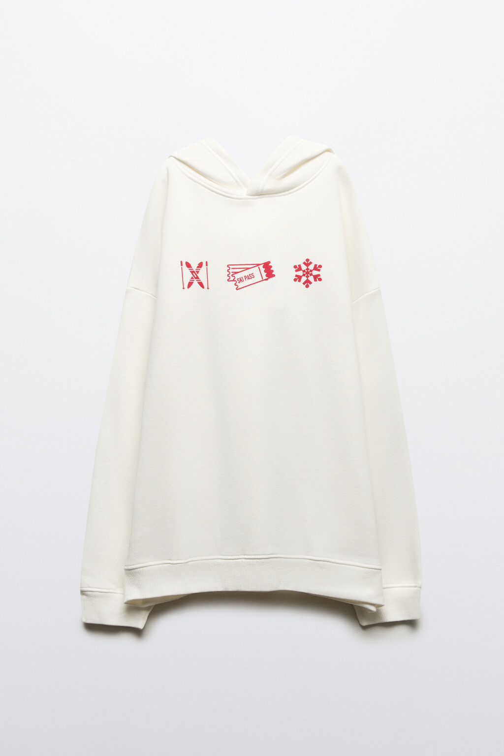 Худи oversize спортивная с принтом - цвет ванильный - 9