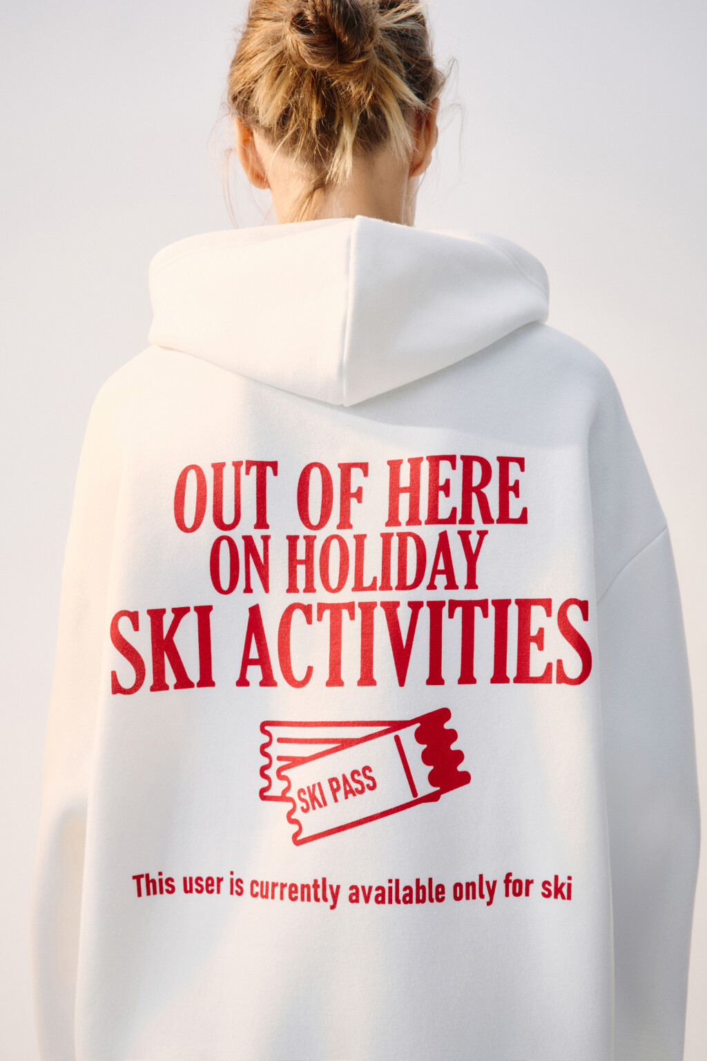 Худи oversize спортивная с принтом - цвет ванильный - 7