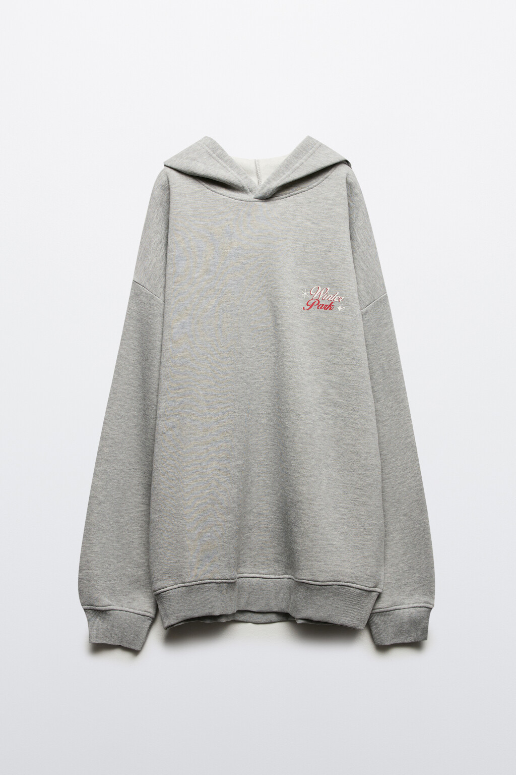 Худи oversize спортивная с принтом - цвет серый - 9