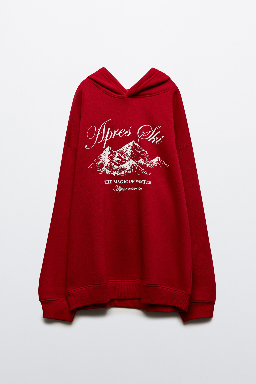 Худи oversize спортивная с принтом - цвет красный - 8