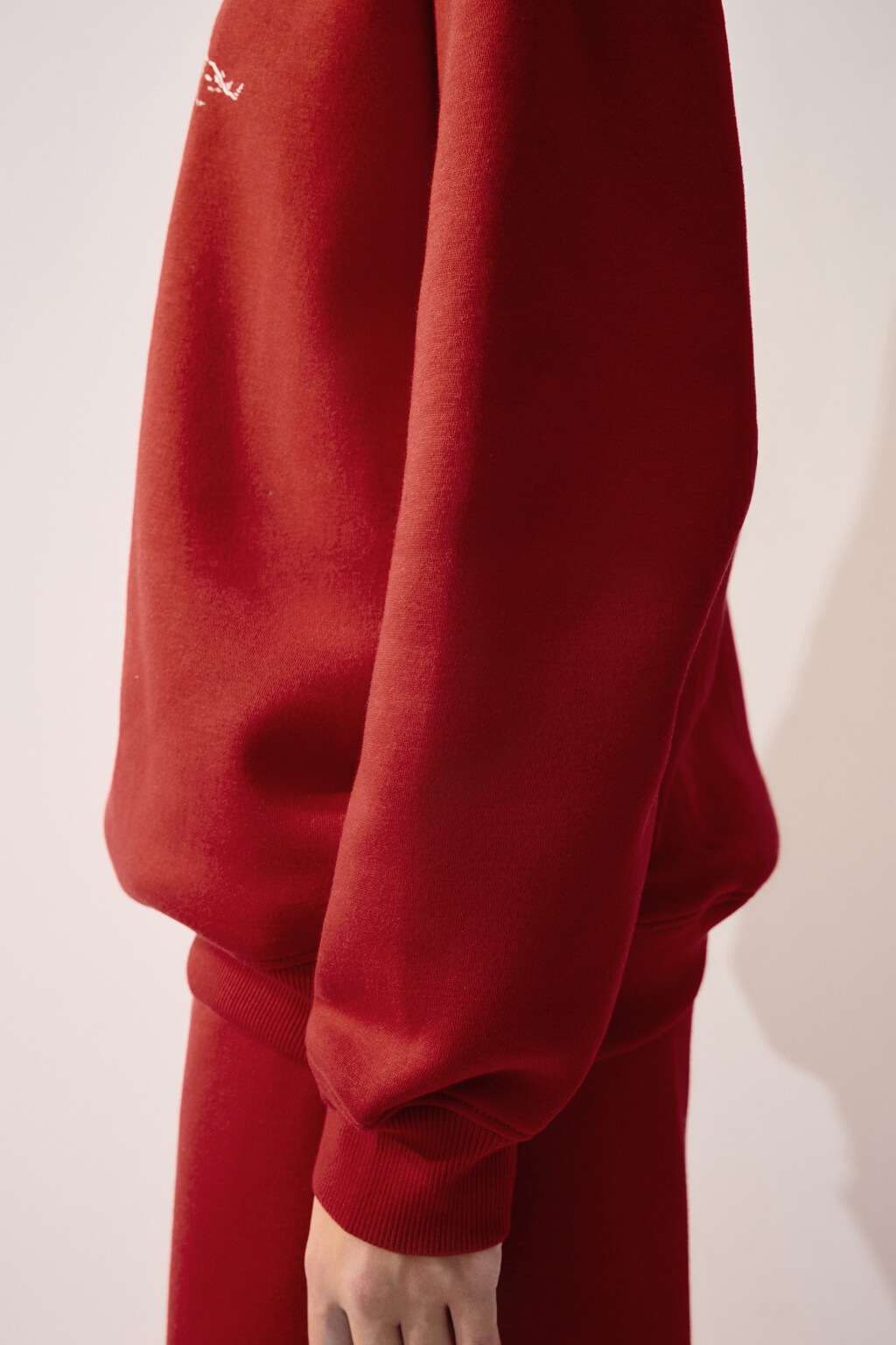 Худи oversize спортивная с принтом - цвет красный - 6