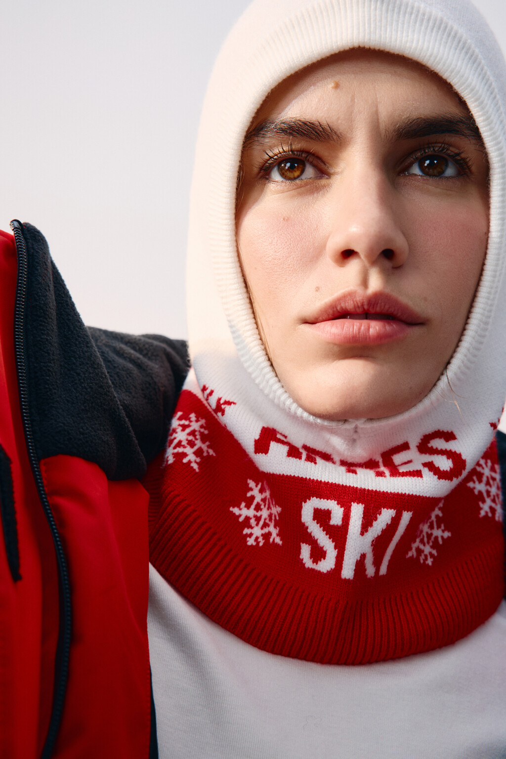 Балаклава вязаная с принтом - цвет мультиколор - 1