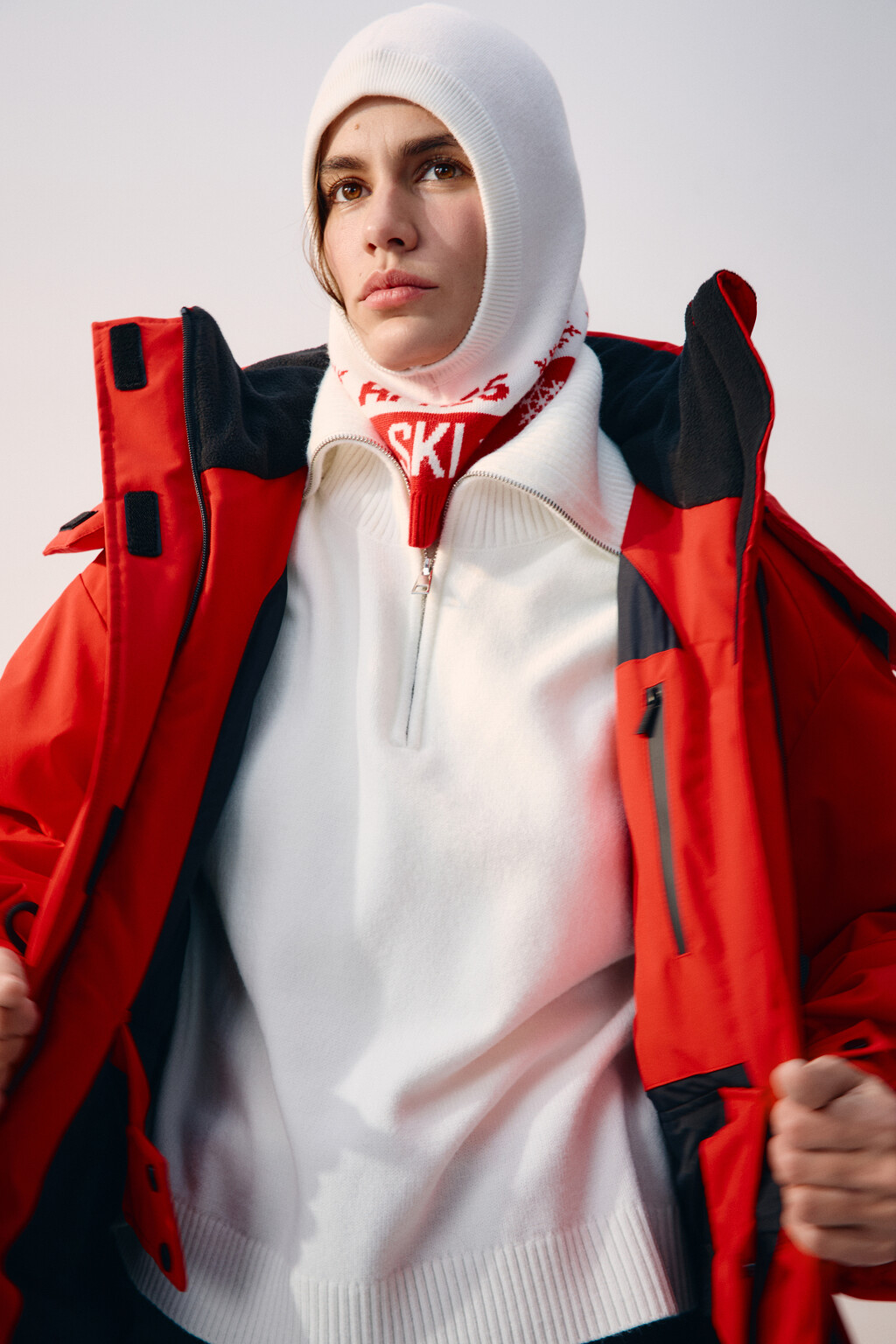 Балаклава вязаная с принтом - цвет мультиколор - 2