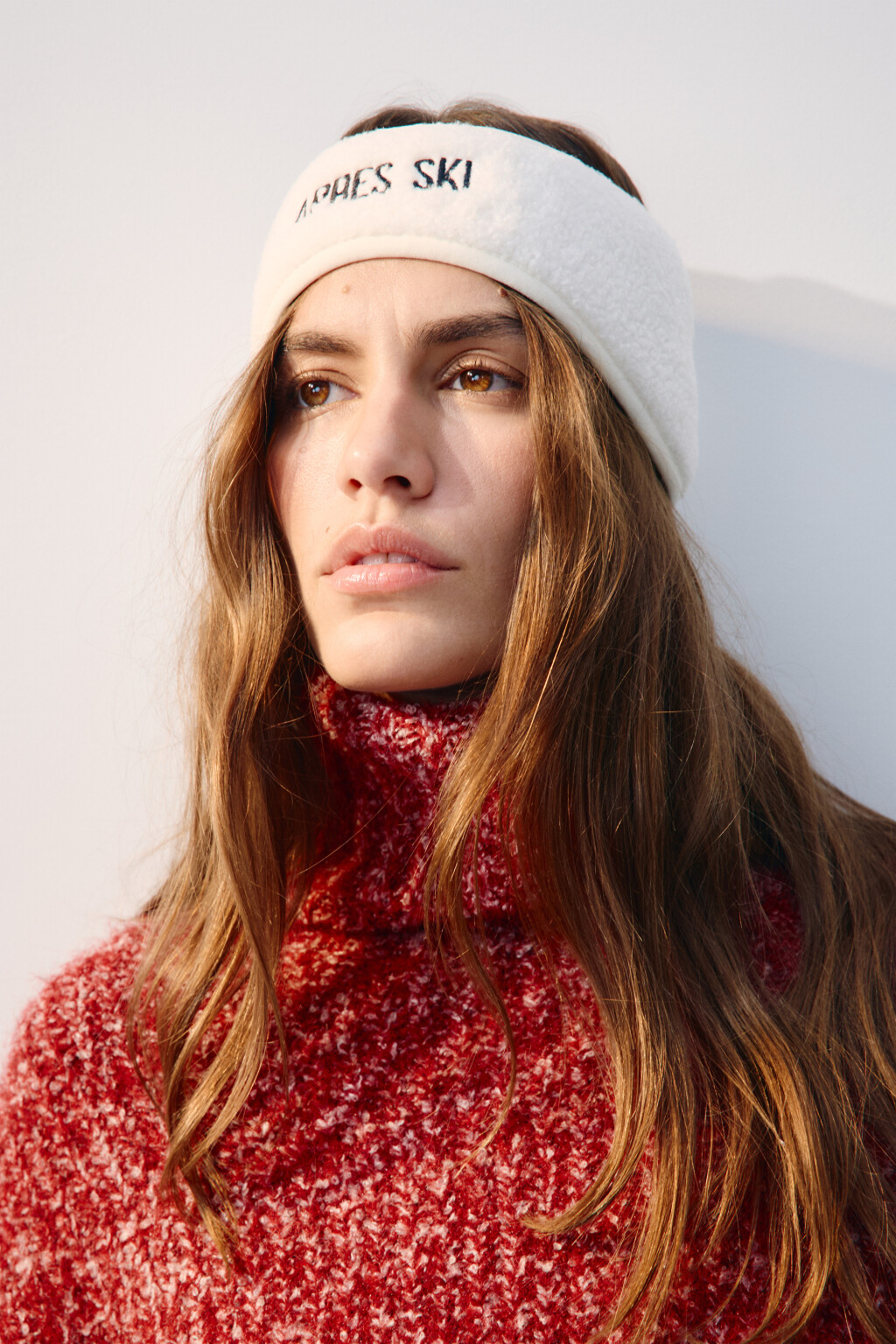 Повязка на голову с надписью - цвет ванильный - 1