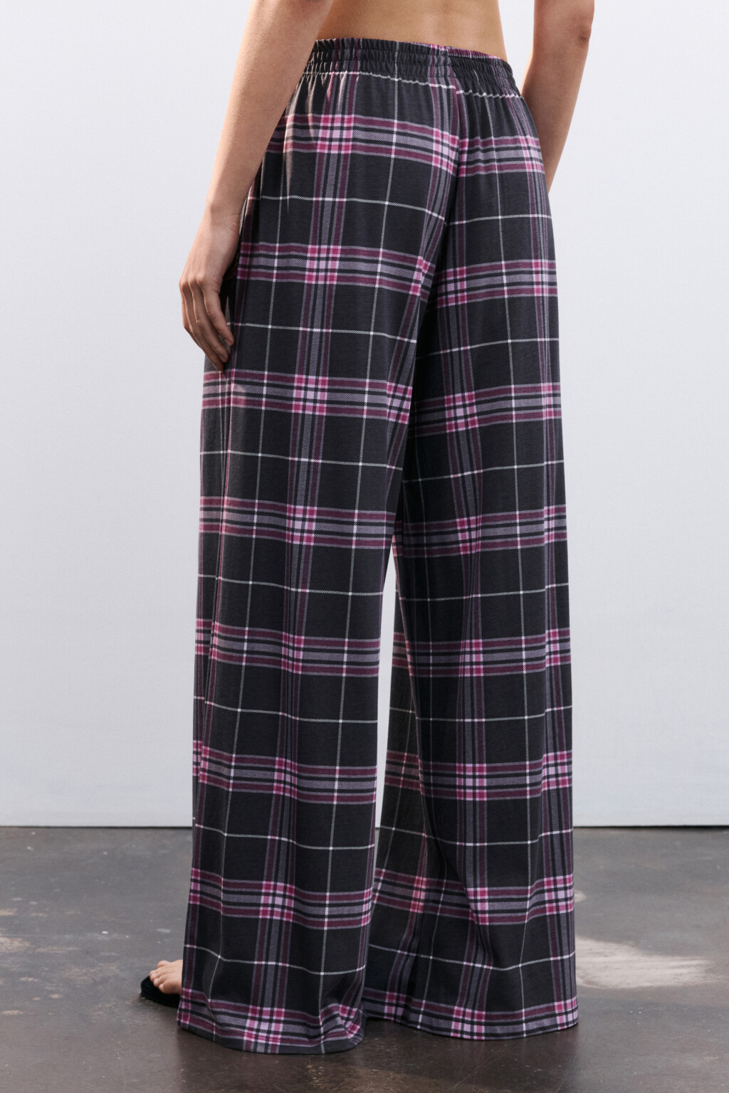 Брюки домашние с принтом - цвет серый - 3