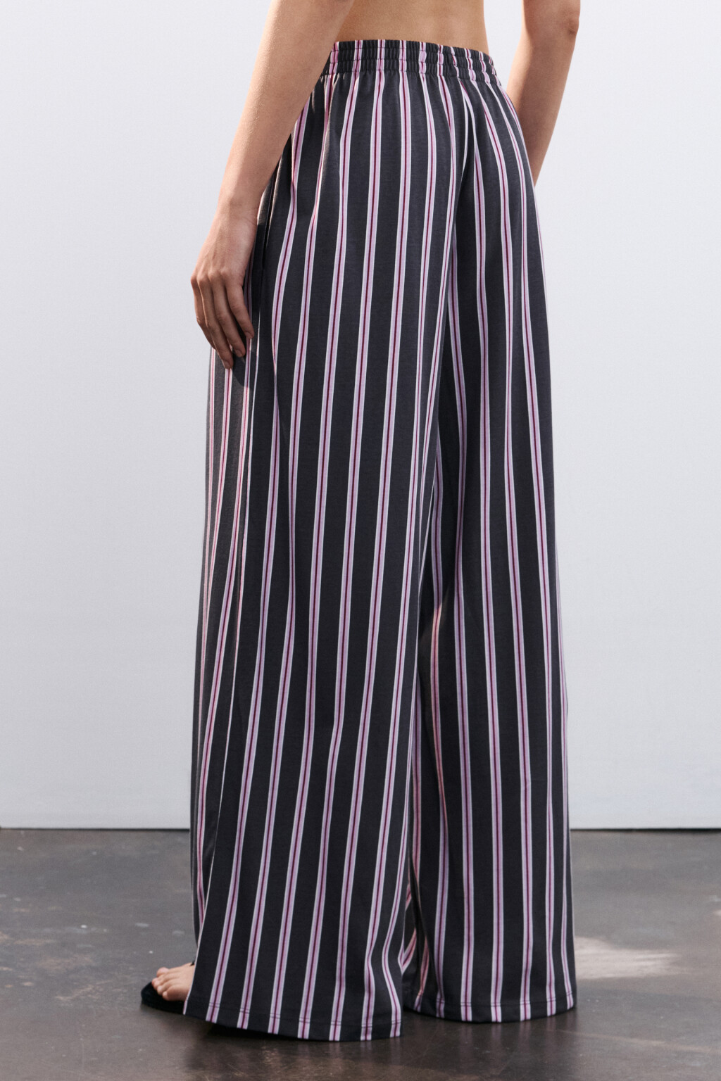 Брюки домашние с принтом - цвет серый - 4