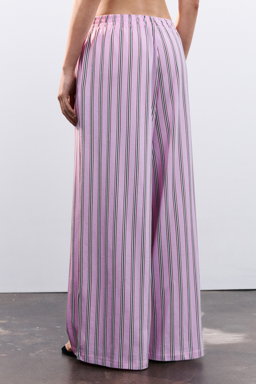 Брюки домашние с принтом - цвет розовый - 3