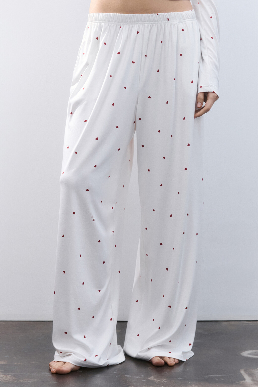 Брюки домашние трикотажные - цвет красный - 2