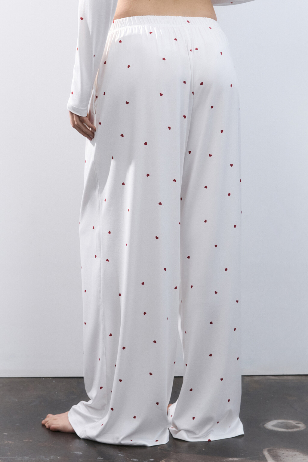 Брюки домашние трикотажные - цвет красный - 3