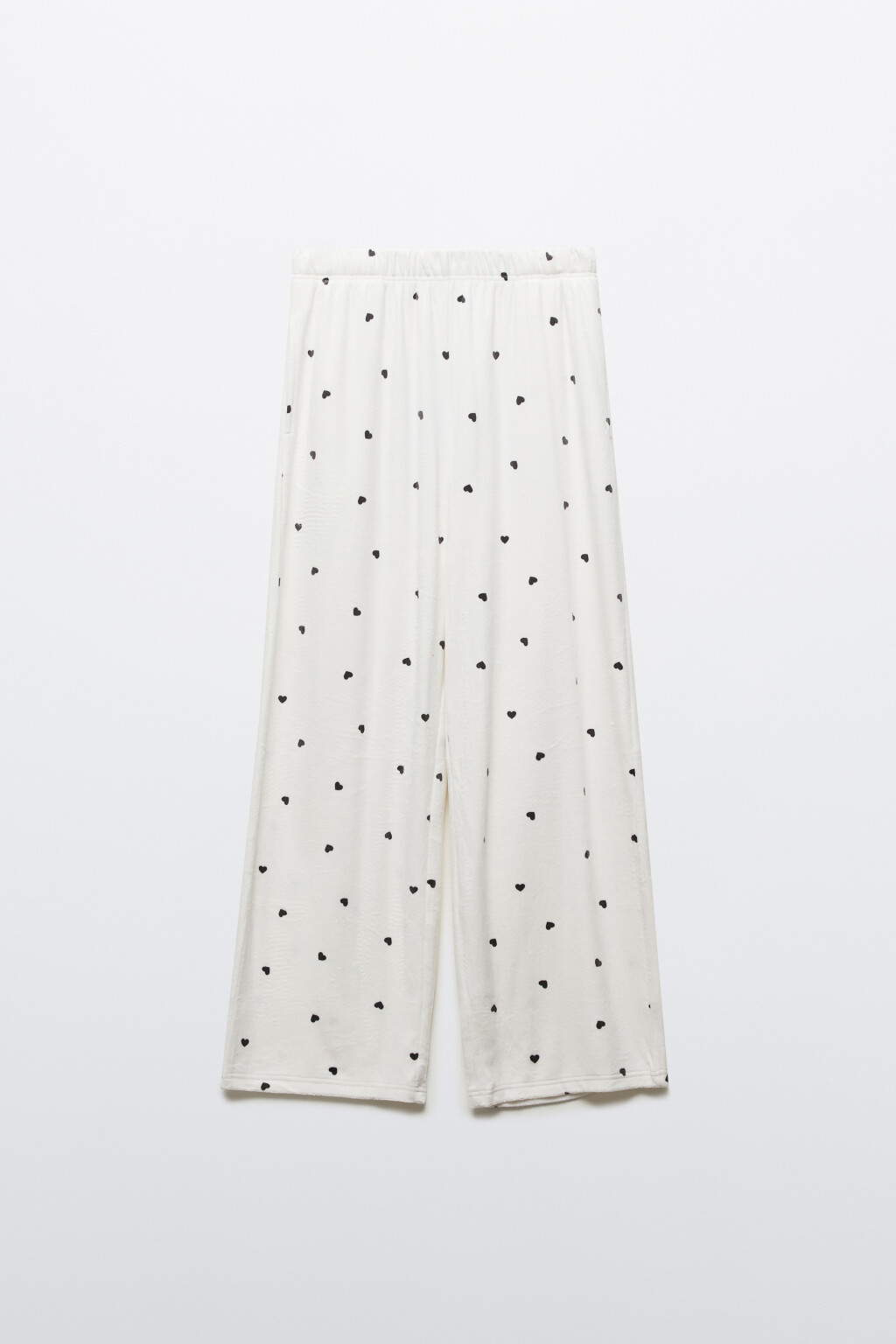 Брюки домашние велюровые с принтом - цвет серый - 8