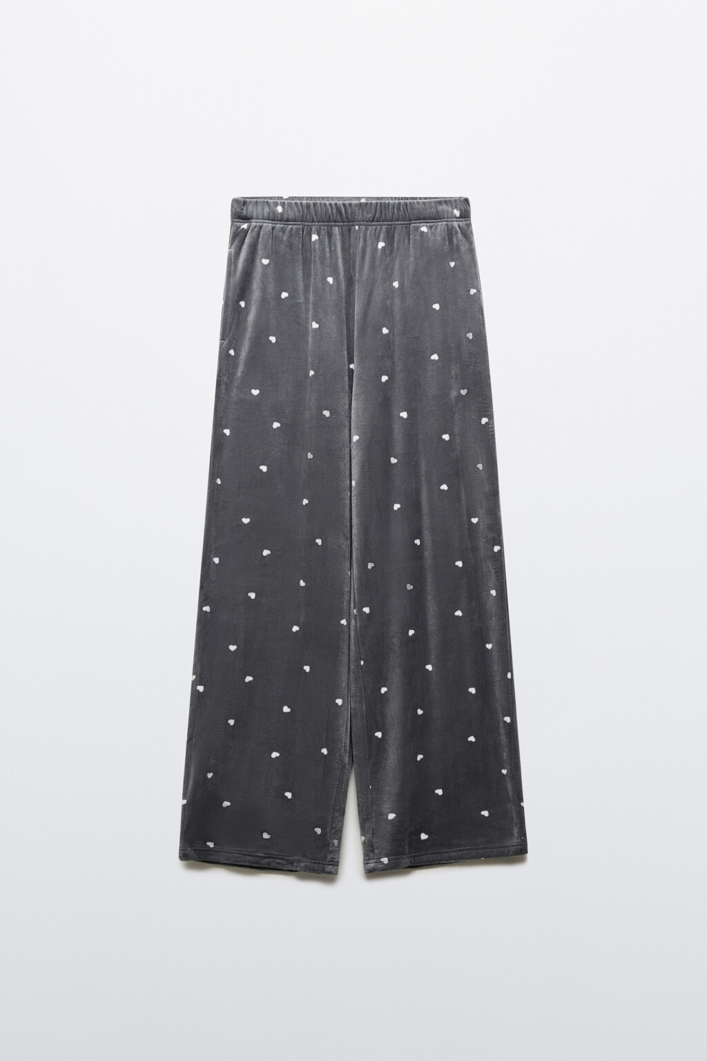 Брюки домашние велюровые с принтом - цвет бежевый - 7