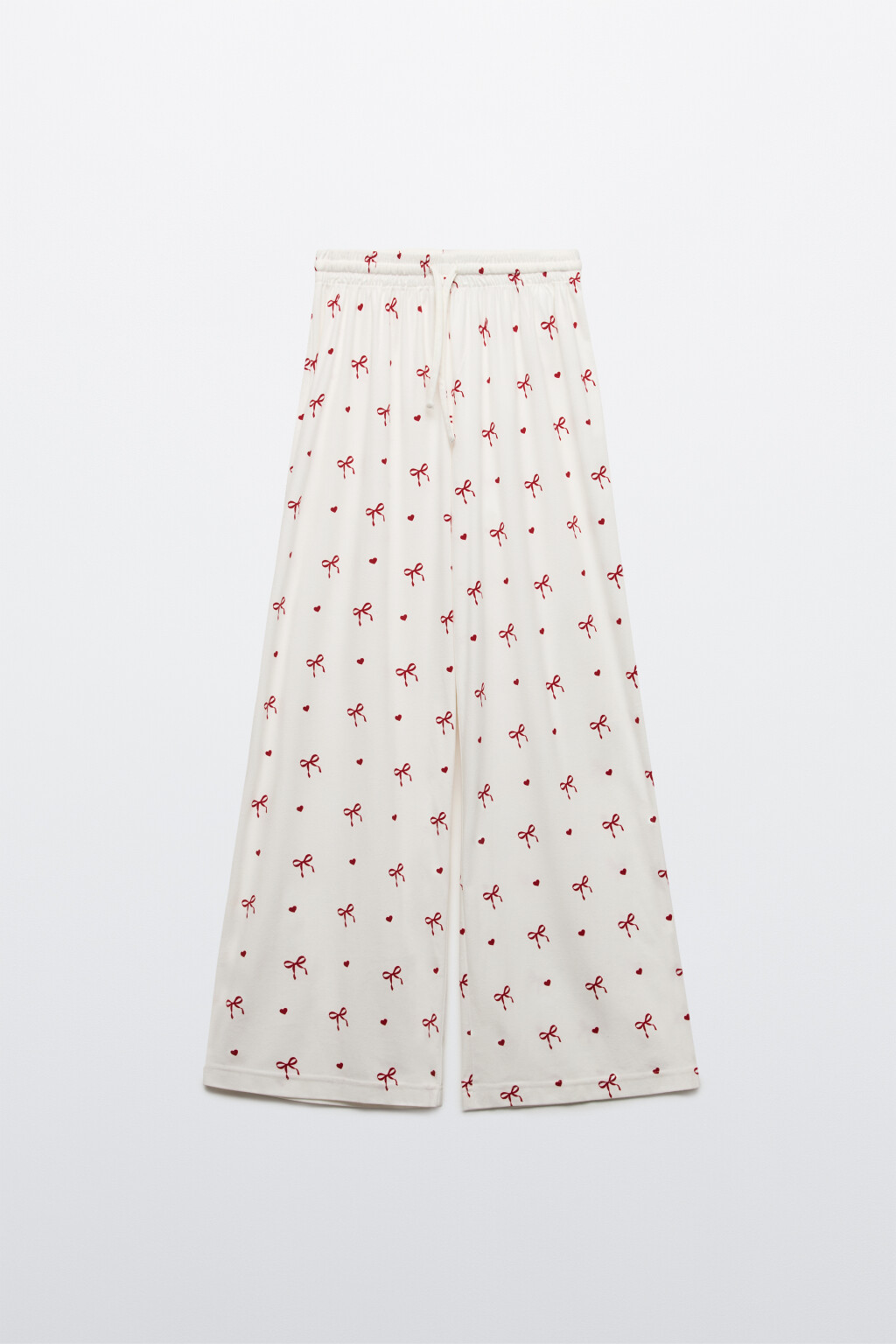 Брюки домашние с принтом - цвет красный - 7