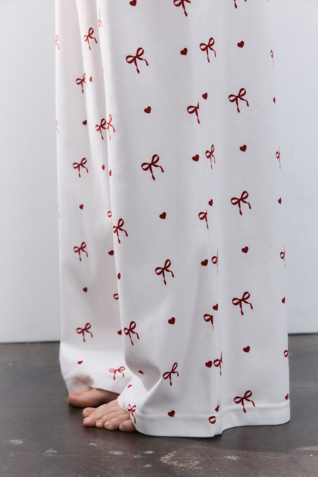 Брюки домашние с принтом - цвет красный - 6