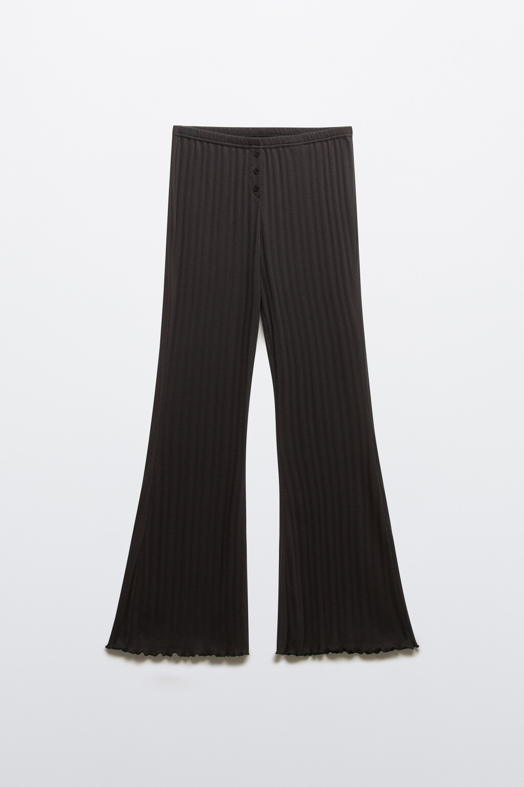 Брюки домашние с волнистыми краями - цвет серый - 7