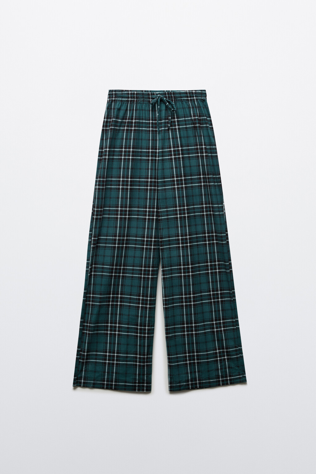 Брюки домашние с принтом - цвет зеленый - 1