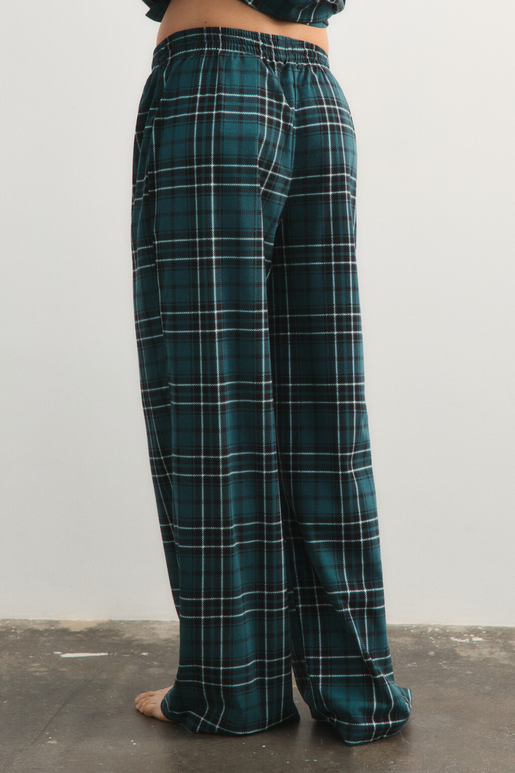 Брюки домашние с принтом - цвет зеленый - 4