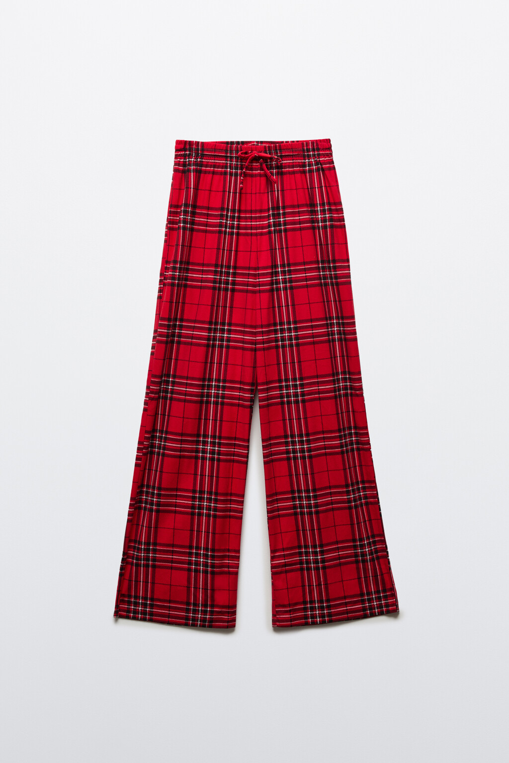 Брюки домашние с принтом - цвет красный - 1