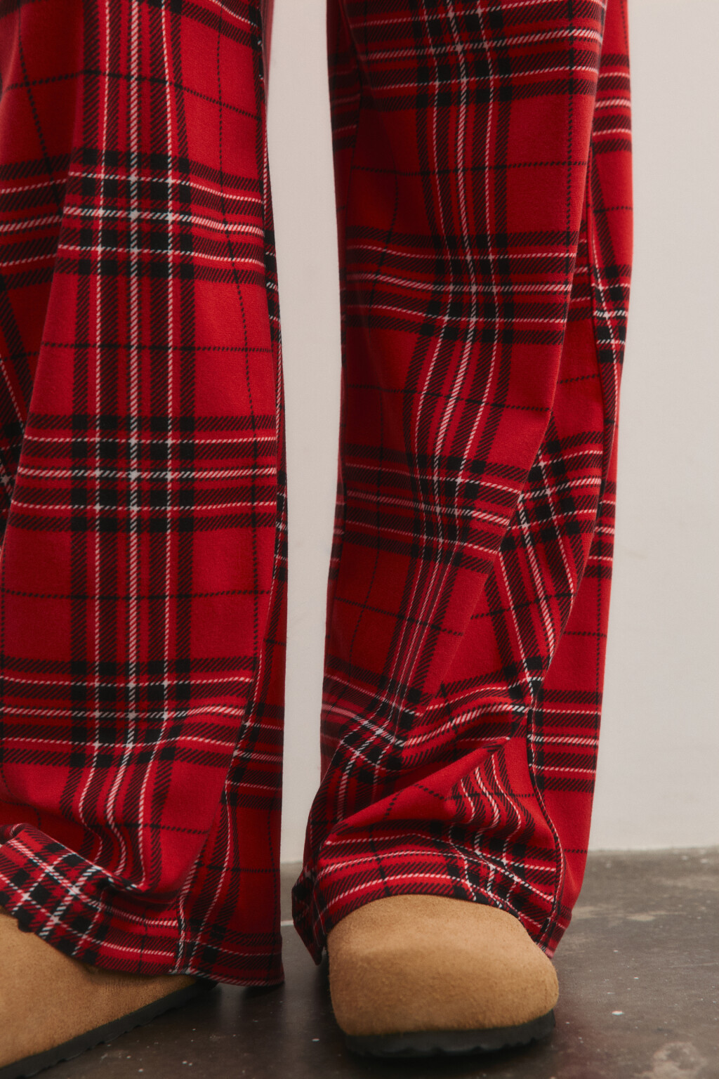 Брюки домашние с принтом - цвет красный - 6