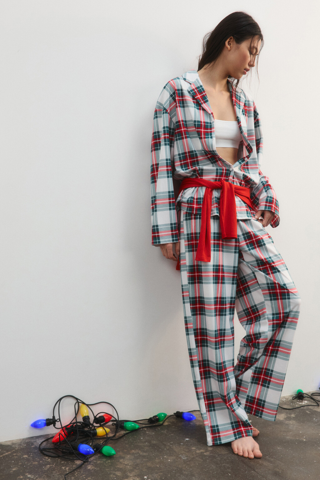 Брюки домашние с принтом - цвет мультиколор - 1