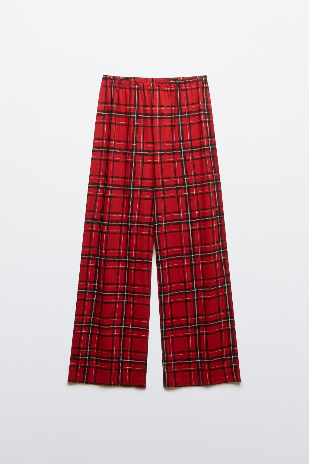 Брюки пижамные хлопковые с принтом - цвет красный - 8