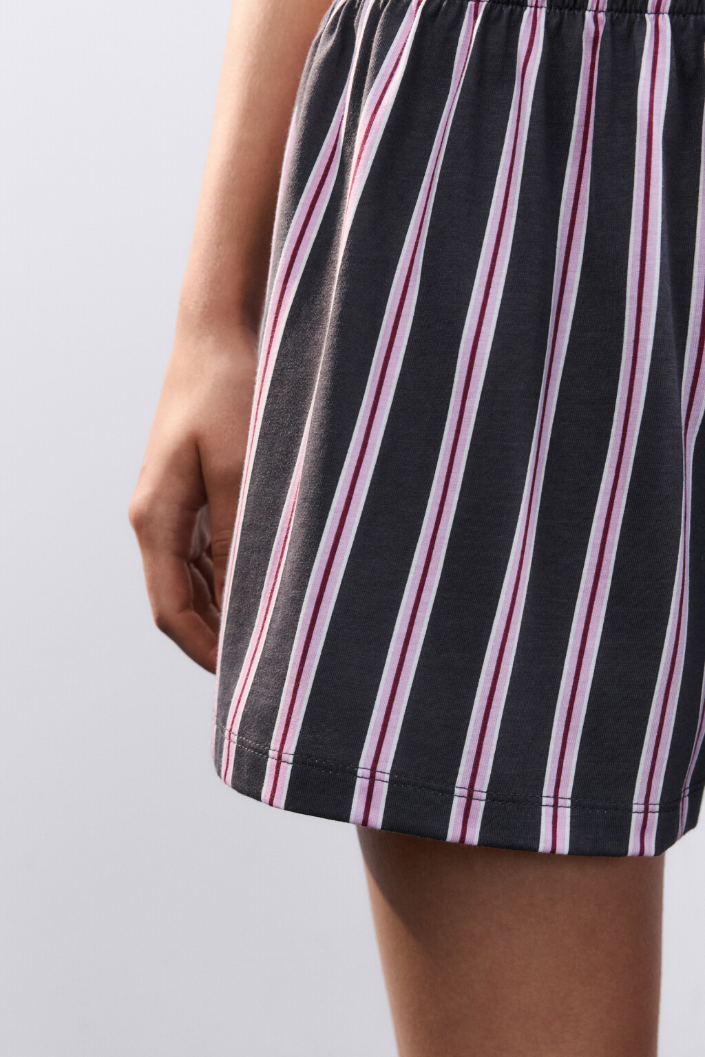 Шорты домашние с принтом - цвет серый - 6