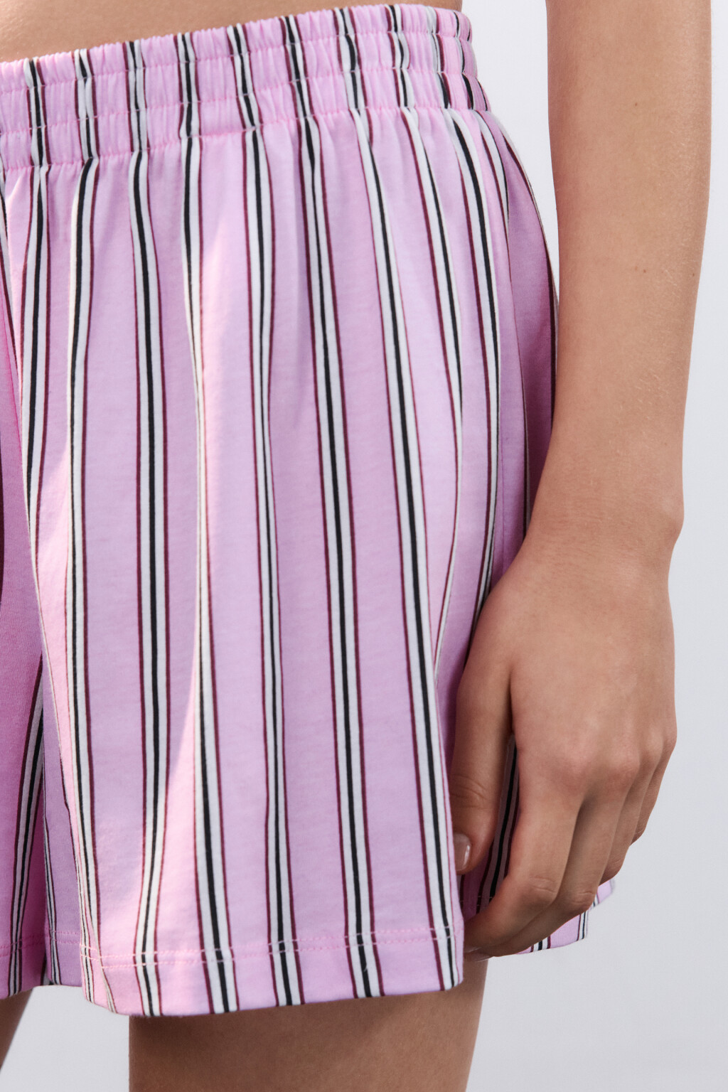 Шорты домашние с принтом - цвет розовый - 6