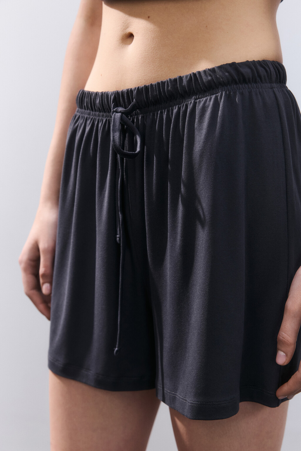 Шорты домашние трикотажные - цвет серый - 6