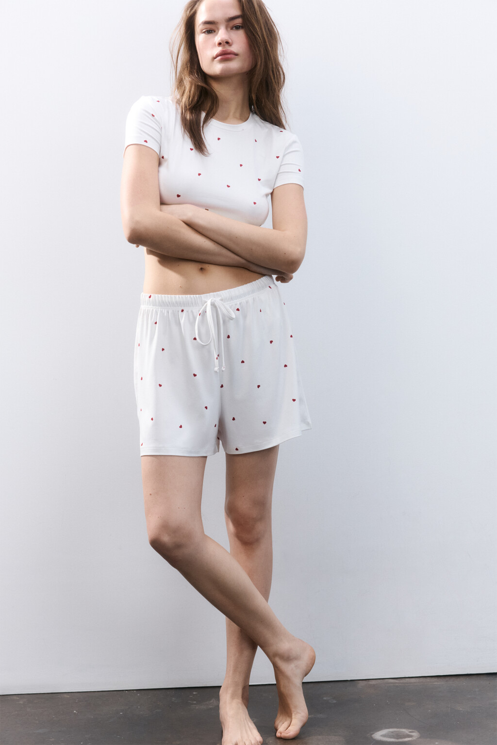 Шорты домашние трикотажные - цвет красный - 1