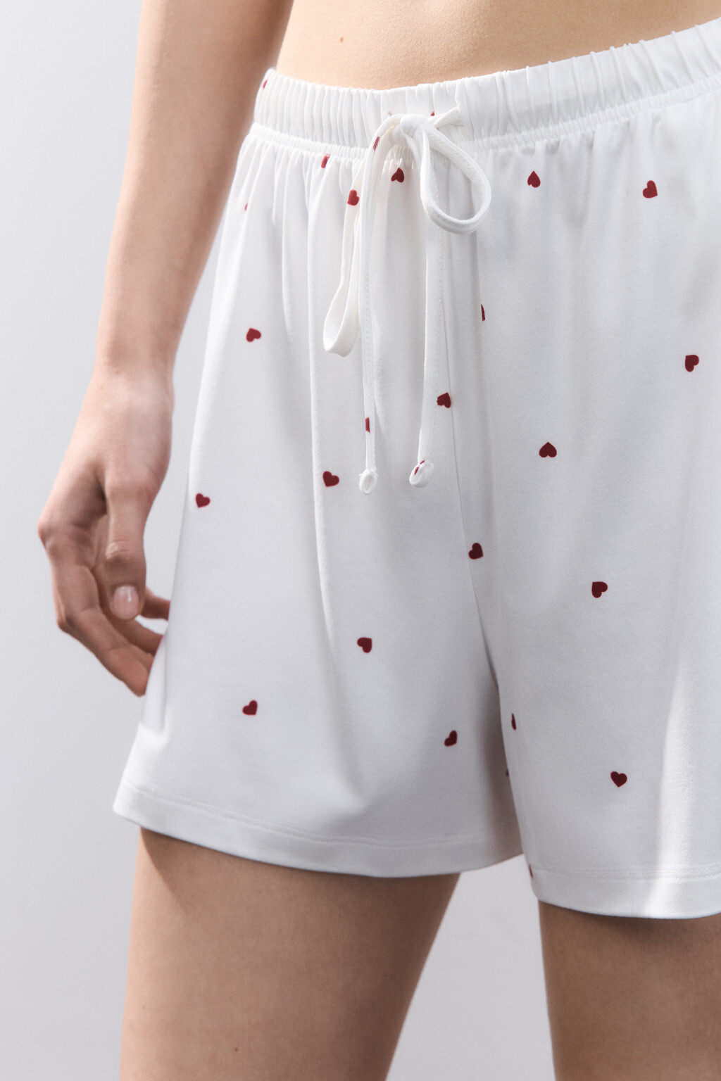 Шорты домашние трикотажные - цвет красный - 6